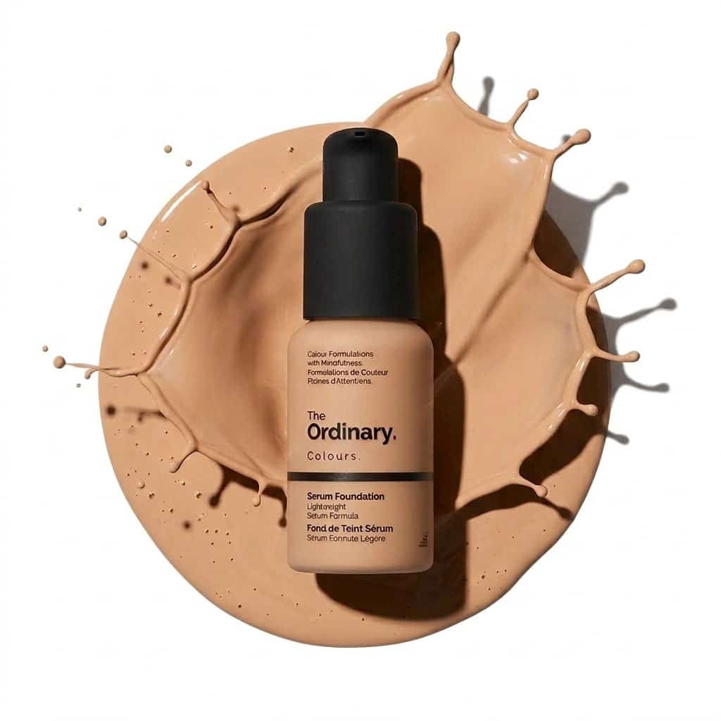 The Ordinary Serum Foundation texture lightweight liquid formula natural finish
