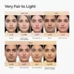 The Ordinary Serum Foundation shade card for very fair to light skin tones Pakistan